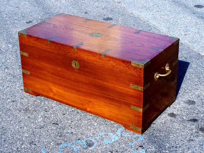 A beautiful 19th century Teakwood Campaign chest